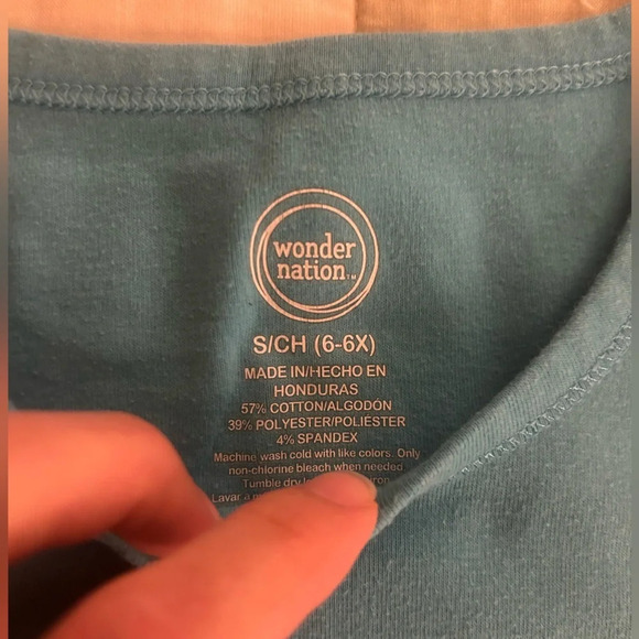 Wonder nation blue tank top - has some wash wear size 6/6x - Picture 2 of 4